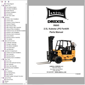 Landoll Drexel R60i5 2.5L Kubota LPS Parts Manual