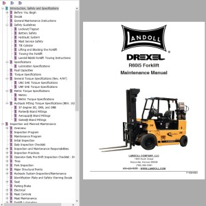 Landoll Drexel R60i5 Maintenance Manual F-1030-0921