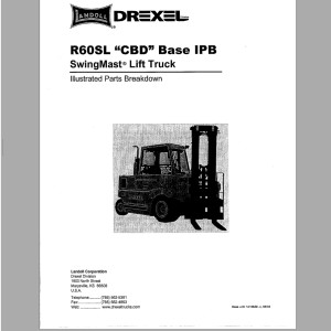 Landoll Drexel R60SL CBD Base IPB Parts Manual 1416839