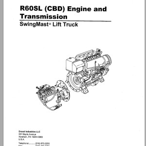 Landoll Drexel R60SL CBD Engine And Tranmission Part Manual 1416889