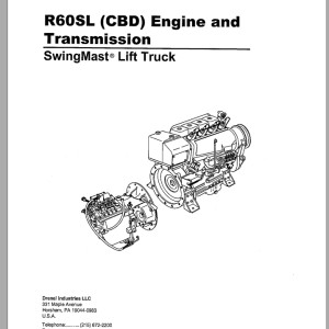 Landoll Drexel R60SL CBD Engine and Transmission Part List 1416848-a