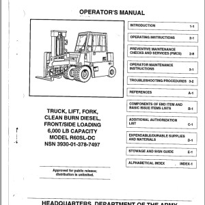 Landoll Drexel R60SL CBD Operators Manual TM10-3930-669-10