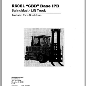Landoll Drexel R60SL CBD Series Base IPB Part List 1416841