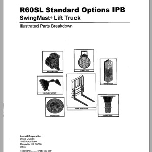 Landoll Drexel R60SL Standard Options IPB Parts Manual 1416903