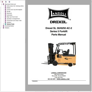 Landoll Drexel SL 30 40 50 AC-2 Series 5 Part Manual F-934-0318
