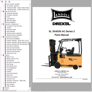 Landoll Drexel SL 30 40 50 AC Series 2 Part Manual F-934-0622
