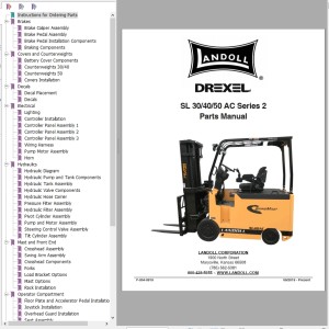 Landoll Drexel SL 30 40 50 AC Series 2 Part Manual F-934-0919