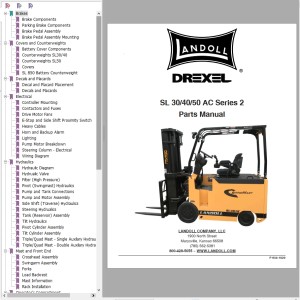 Landoll Drexel SL 30 40 50 AC Series 2 Part Manual F-934-1020