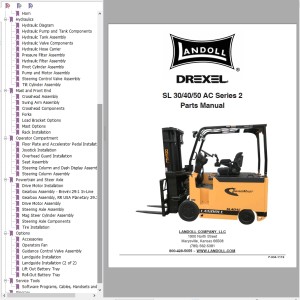 Landoll Drexel SL 30 40 50 AC Series 2 Part Manual F-934-1119