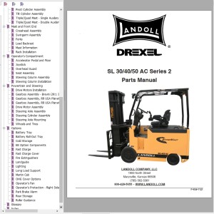 Landoll Drexel SL 30 40 50 AC Series 2 Part Manual F-934-1121