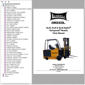 Landoll Drexel SL 30 40 50 SE Swingmast Part Manual F-448-0811