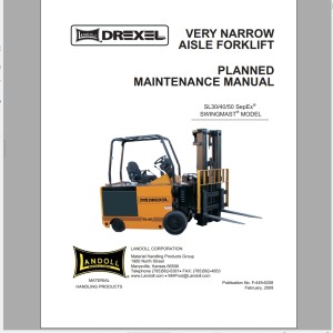 Landoll Drexel SL 30 40 50 SE Swingmast Planned Maintenance Manual F-449-0208