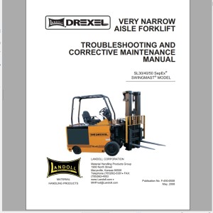 Landoll Drexel SL 30 40 50 SE Swingmast Troubleshooting And Corrective Maintenance Manual F-450-0307