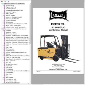 Landoll Drexel SL 30 40 50 Series AC Maintenance Manual