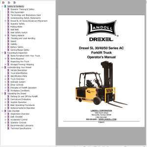 Landoll Drexel SL 30 40 50 Series AC Operator's Manual F-656-R1