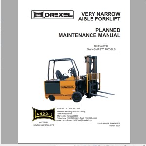 Landoll Drexel SL 30 40 50 Swingmast Planned Maintenance Manual F-449-0307