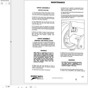 Landoll Drexel SL120 Maintenance Manual 1412687