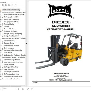 Landoll Drexel SL120 Series 2 Operator's Manual