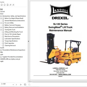 Landoll Drexel SL120 Series Maintenance Manual F-602-R1