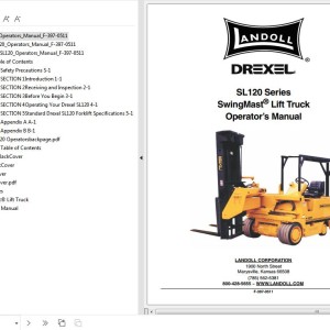 Landoll Drexel SL120 Series Operators Manual F-397-0511