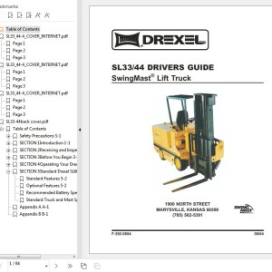 Landoll Drexel SL33 44 Driver Guide F-392-0804