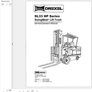 Landoll Drexel SL33 Service And Operator's Manual