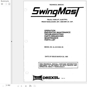 Landoll Drexel SL44 Technical Manual