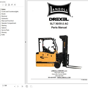 Landoll Drexel SLT 30 35 AC-2 Parts Manual F-1006-0422
