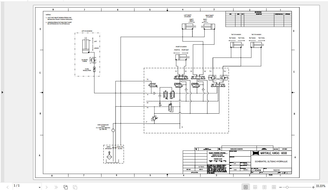 Landoll Drexel SLT30 AC Hydraulic Schematic 162318