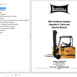 Landoll Drexel SLT30 Wire Guidance System Operator’s Parts and Service Manual F-654-R1