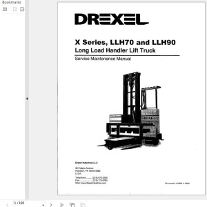 Landoll Drexel X Series LLH70 LLH90 Service And Parts Maintenance Manual 1416694