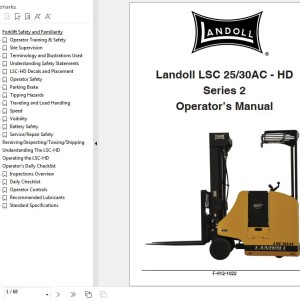 Landoll LSC 25 30 AC HD Series 2 Operator's Manual F-912-0518