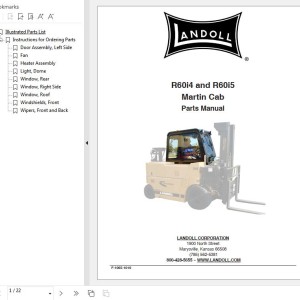 Landoll Martin Cab R60i4 And R60i5 Parts Manual F-1065-1019