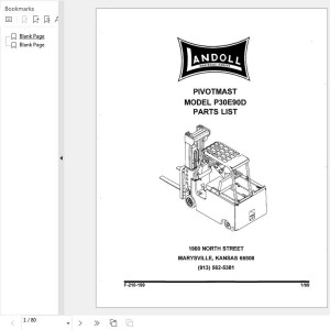 Landoll Pivotmast Series III Parts Manual