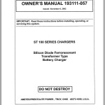 Landoll ST100 Series Chargers Owners Manual 193111-057