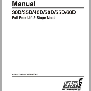 Lift-Tek 30D 60D Service Manual 687250 R2