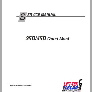 Lift-Tek 335D 45D Quad Mast Service Manual F-433