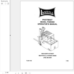 Landoll Pivot Mast P30E90D P40E90D P50E90D Series III Operator's Manual