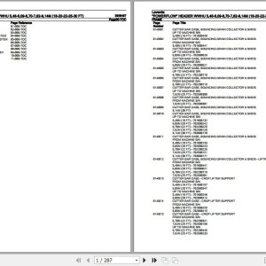 Laverda WWHU 5,48 6,09 6,70 7,62 9,14M Powerflow Header Parts Catalog 3906497