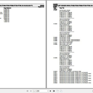 Laverda WWHU FF480 FF540 FF600 FF700 FF760 Freeflow Header Parts Catalog 3906492