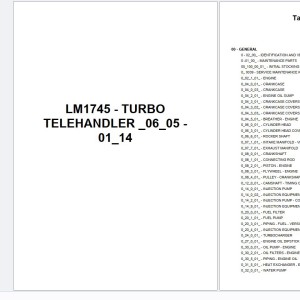 New Holland LM1745 Turbo Spare Parts Catalog