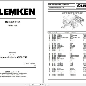 Lemken 8.14 GB PDF Parts Catalog Update 2022