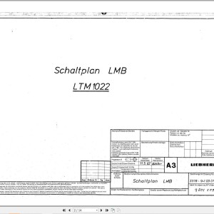 Liebherr LTM 1022 Z12153 Electric Diagrams DE