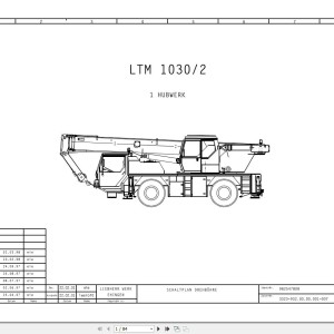 Liebherr LTM 1030-2 Z17996 Electric and Hydraulic Diagrams DE
