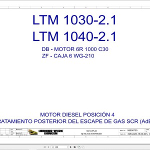 Liebherr LTM 1030-2.1 Z80350 Electric and Hydraulic Diagrams ES