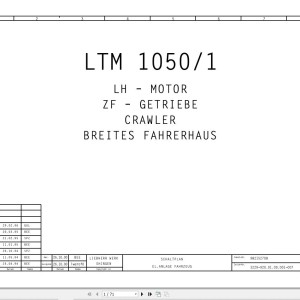 Liebherr LTM 1040-1 Z19152 Electric and Hydraulic Diagrams DE