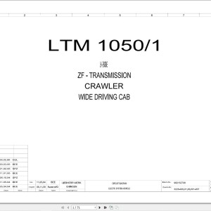 Liebherr LTM 1040-1 Z19152 Electric and Hydraulic Diagrams EN