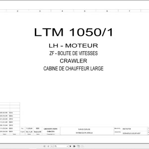 Liebherr LTM 1040-1 Z19152 Electric and Hydraulic Diagrams FR