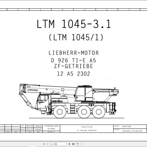 Liebherr LTM 1045-3.1 Z53447 Electric and Hydraulic Diagrams DE