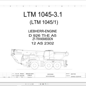 Liebherr LTM 1045-3.1 Z53447 Electric and Hydraulic Diagrams EN